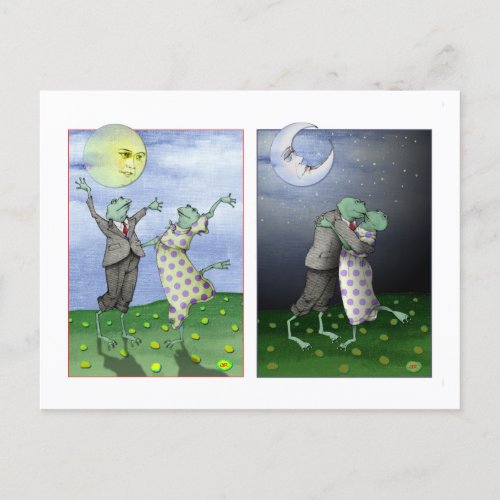 Dancing Frogs Happy Anniversary Post Card