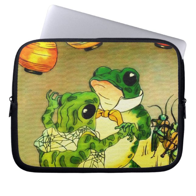 Dancing Frogs Laptop Sleeve (Front)
