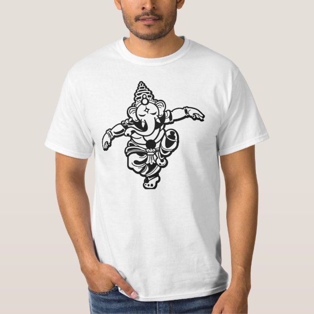 Dancing Ganesha: Art,Science,Intellect,wisdom T-Shirt (Front)