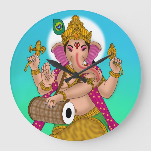 Dancing Ganesha Clock (Front)