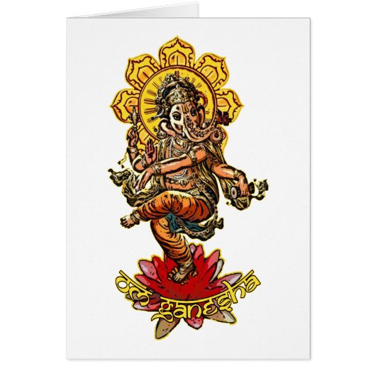 DANCING GANESHA | make your own background Cards (Front)