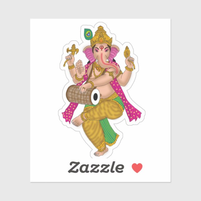 Dancing Ganesha Sticker (Sheet)