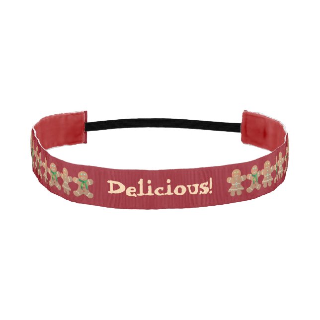 Dancing Gingerbread Cookies Athletic Headband (Front)