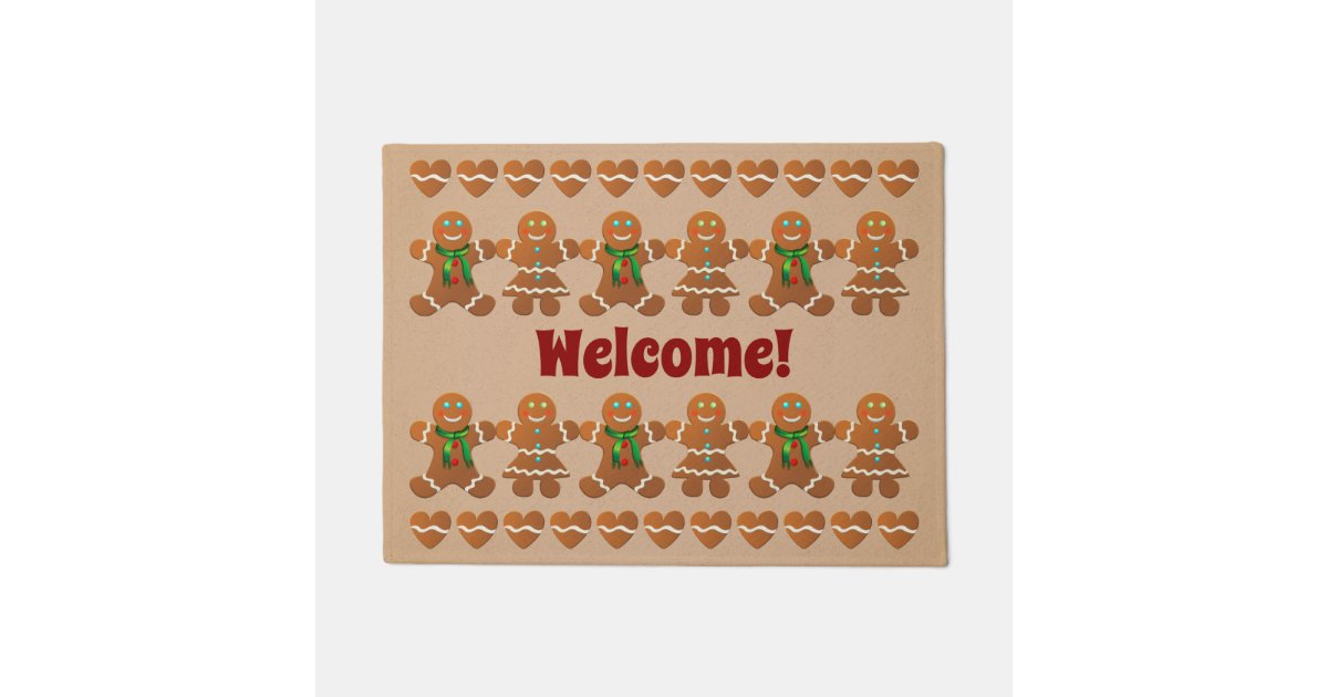 Dancing Gingerbread Cookies Doormat Zazzle