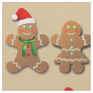 Dancing Gingerbread Cookies Fabric