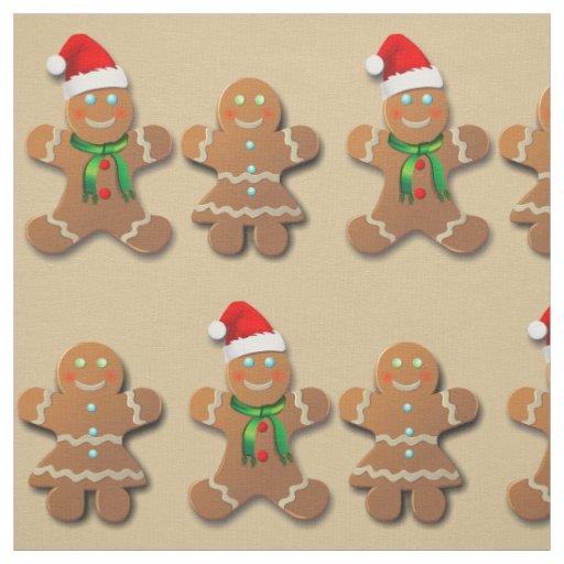 Dancing Gingerbread Cookies Fabric
