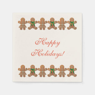 Dancing Gingerbread Cookies Paper Napkins