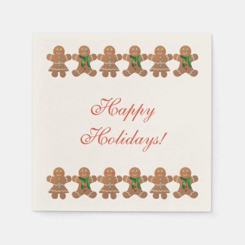 Dancing Gingerbread Cookies Paper Napkins