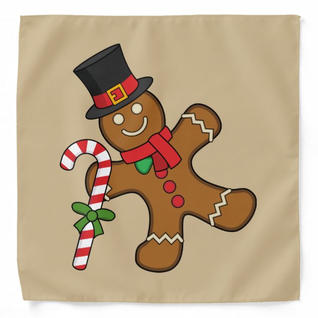 Dancing Gingerbread Man Bandana (Front)