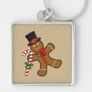 Dancing Gingerbread Man Keychain