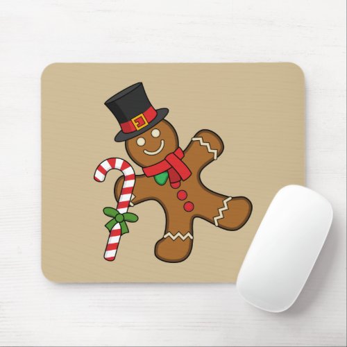 Dancing Gingerbread Man Mouse Pad