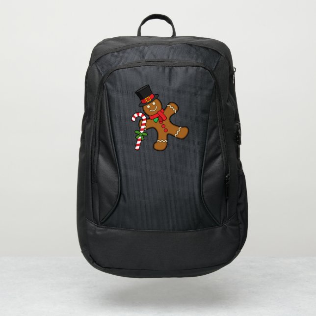 Dancing Gingerbread Man Port Authority® Backpack (Front)