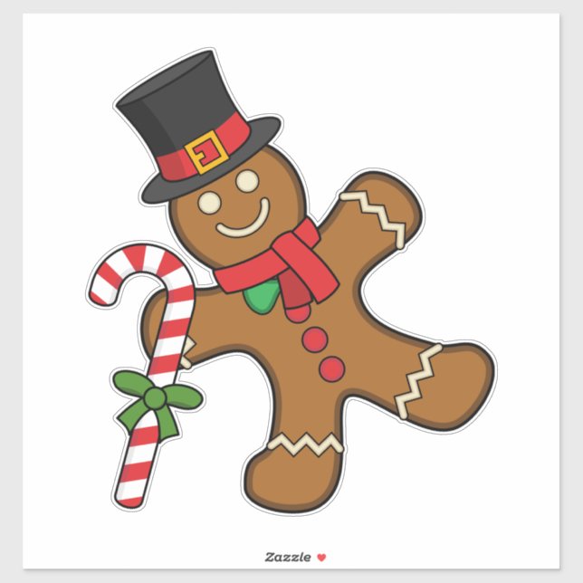 Dancing Gingerbread Man Sticker (Sheet)