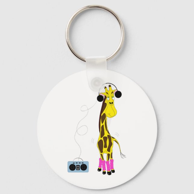 Dancing Giraffe Keychain (Front)