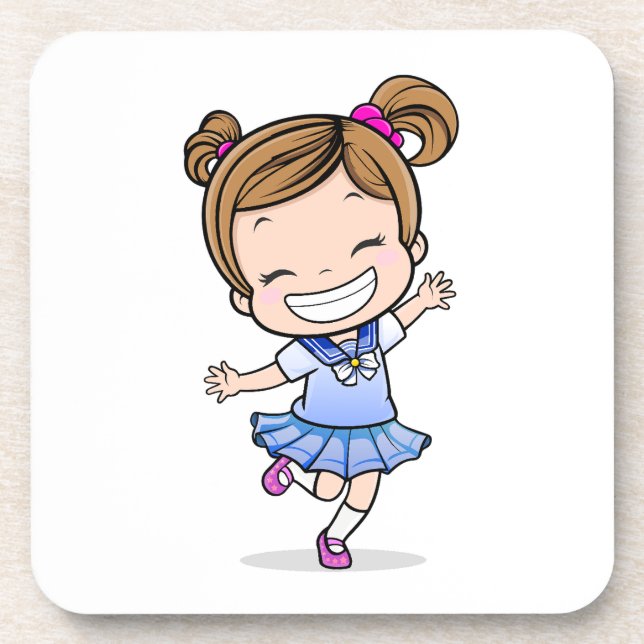 dancing girl beverage coaster (Front)