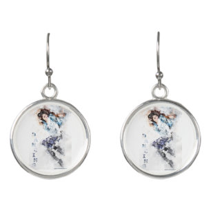 Dancing girl earrings