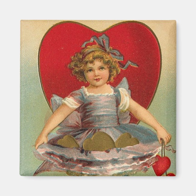Dancing Girl Heart Valentine Magnet (Front)