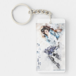 Dancing girl keychain