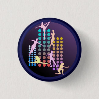 Dancing girl pinback button