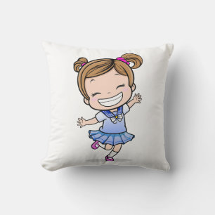 dancing girl throw pillow
