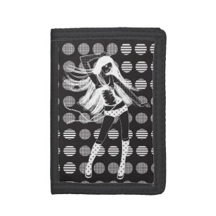 dancing girlfriend in the dark trifold wallet