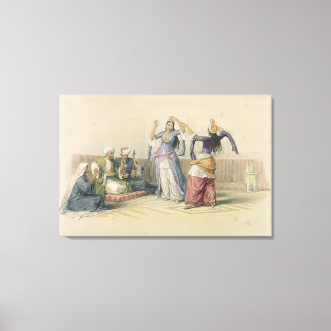 Dancing Girls at Cairo, from 'Egypt and Nubia' Canvas Print (Front)