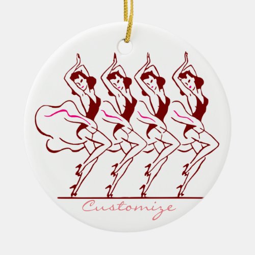 Dancing Girls Thunder_Cove Ceramic Ornament