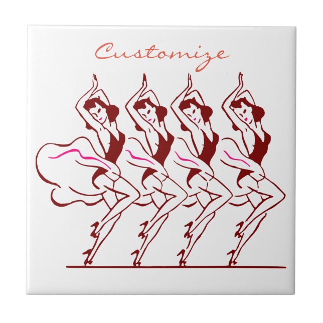 Dancing Girls Thunder_Cove Ceramic Tile (Front)
