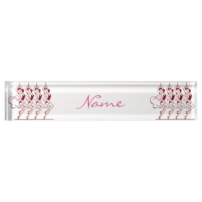Dancing Girls Thunder_Cove Desk Name Plate (Front)