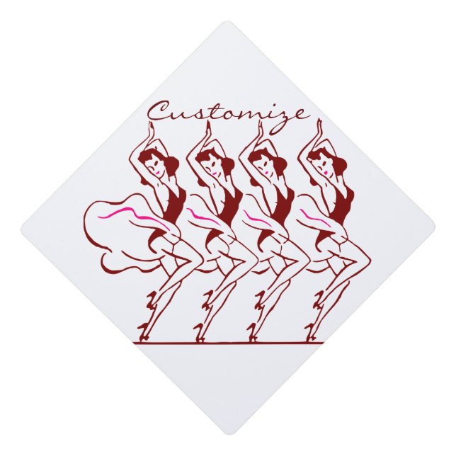 Dancing Girls Thunder_Cove Graduation Cap Topper (Front)