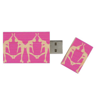 Dancing Girls Wood USB Flash Drive