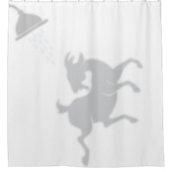 Dancing Goat Shadow Silhouette Shadow Buddies Shower Curtain by getyergoat at Zazzle