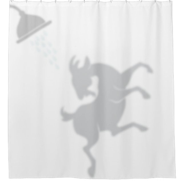 Dancing Goat Shadow Silhouette Shadow Buddies Shower Curtain (Front)