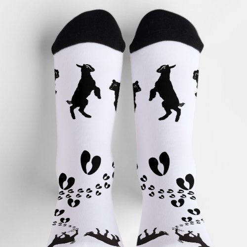 Dancing Goats and HoofPrints Socks