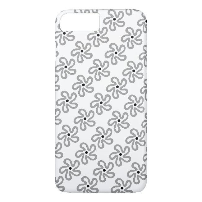 Dancing Gray Flower Abstract iPhone 8/7 Plus Case