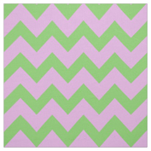 Dancing Green and Pink Zigzag Fabric