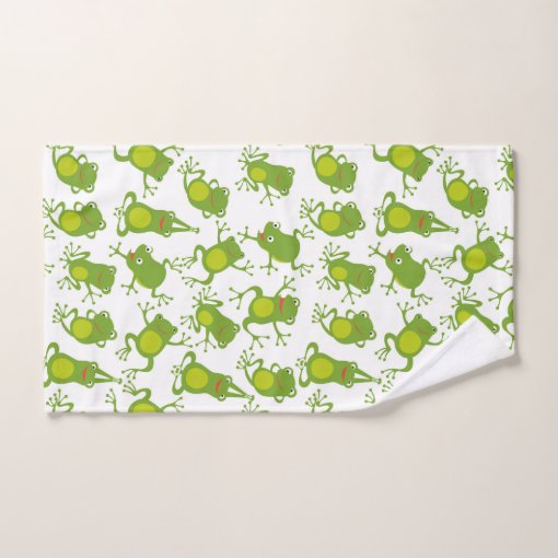 Dancing Green Frogs Bath Towel Set Zazzle