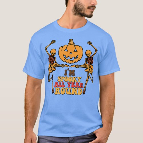 Dancing Guitar Skeleton Im Spooky All Year Round H T_Shirt