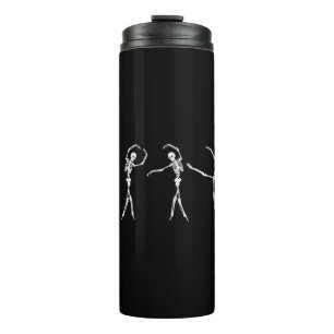 Dancing Gymnastics Skeleton Halloween Thermal Tumbler