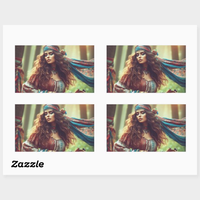 DANCING GYPSI  RECTANGULAR STICKER (Sheet)