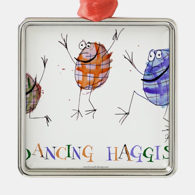 dancing haggis metal ornament (Front)