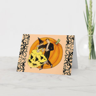 Dancing Halloween Couple Card