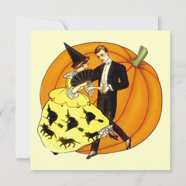 Dancing Halloween Couple Invitation (Front)