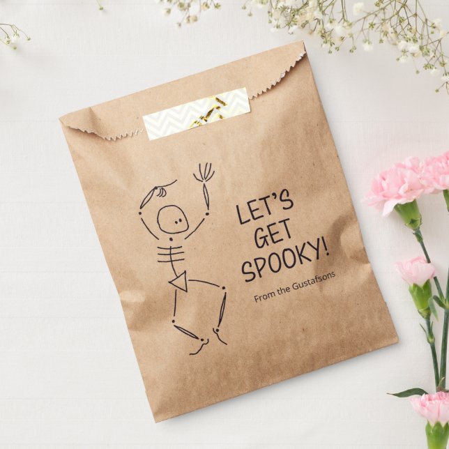 Dancing Halloween Skeleton Favor Bag (Sealed)