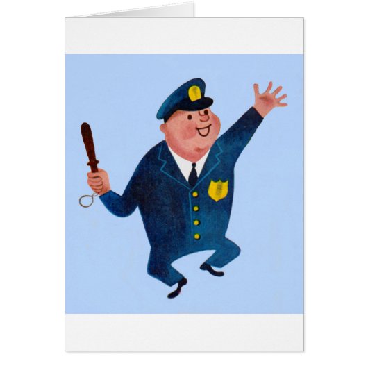dancing happy cop cards (Front)