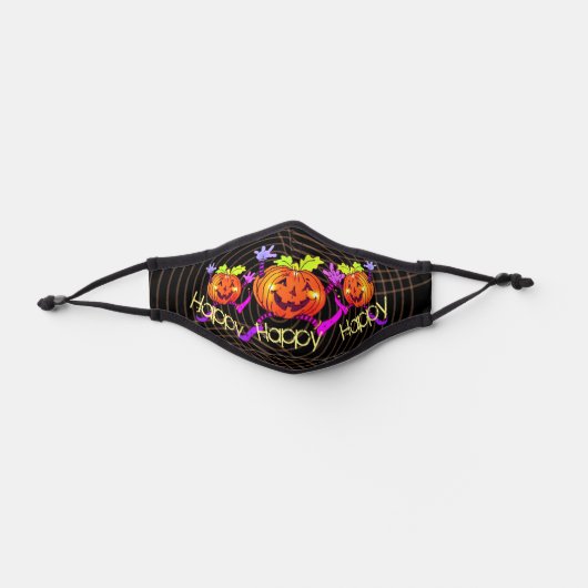 Dancing Happy Pumpkin Halloween Kids Premium Face Mask (Front)