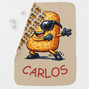 Dancing Hash Brown Baby Blanket