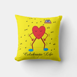 Dancing Heart Throw Pillow