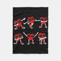 Dancing Hearts Dance Challenge Valentines Day Boys Fleece Blanket