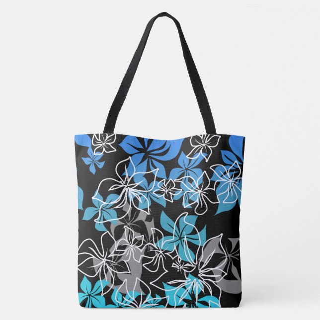 Dancing Hibiscus Hawaiian Blend Beach Bag (Back)